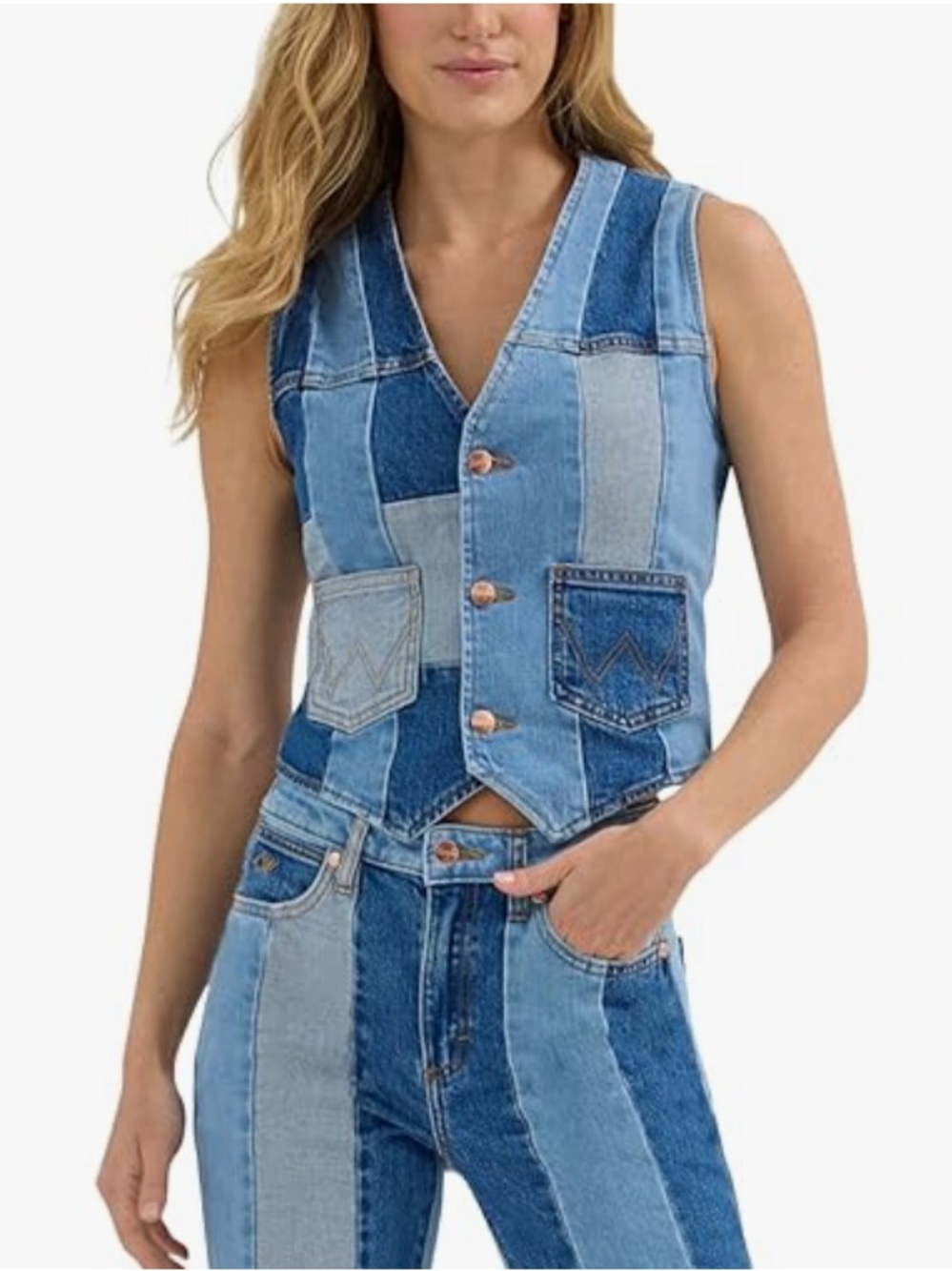 Wrangler Womens X Lainey Wilson Patchwork Vest Medium